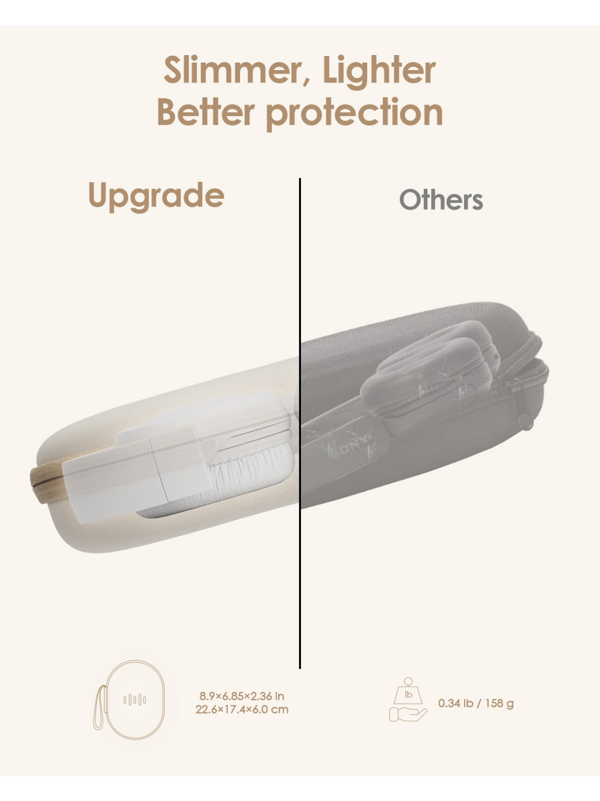 Étui rigide semi-pliable pour  - Headphone Case Hard avis et prix